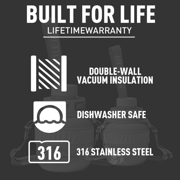 16 oz kids Stainless-Steel Water Bottle:Kids Water Bottle,Leakproof Lid, Perfect - Picture 3 of 7